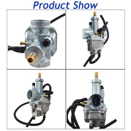 Silscvtt Carburetor Replacement for Kawasaki Bayou 220 KLF220A 1988-2002 Replacement for Kawasaki Bayou 250 KLF250A 2003-2011 with Throttle Cable