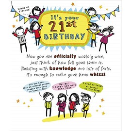 Carlton Cards Age 21 Fold Out Birthday Card 7.25" x 6.25" Code 294542-11
