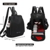 OLIVIA WONG Waterproof Theft Backpack for Women (13L), Convertible Backpack