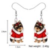 DALANE Acrylic Anime Christmas Yorkshire Terrier Dog Earrings Dangle Drop