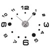 3D DIY Digital Wall Clock Kit with Adhesive Sticker Scale