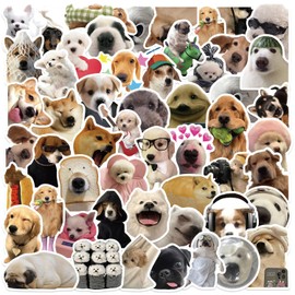 50 Pcs Dog Expression Graffiti Stickers for Girls Teens Boys Incentive Gift,Animal Meme Cute Style Decoration Stickers for Water Bottles,Bicycle,Laptop,Skateboard,Guitar,Phone,DIY Waterproof Vinyl