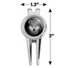 Grey Wolf Head Golf Divot Repair Tool and Ball Marker