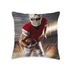 Football man sport Corner Flags Jerseys Stadium Lights Throw Pillow