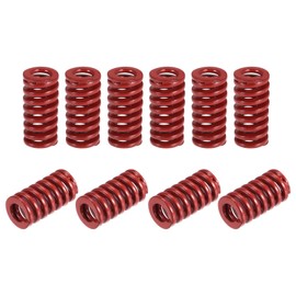 sourcing map Die Spring 8 mm 15 mm Medium Load Printing Plate for 3D Printer Red Pack of 10