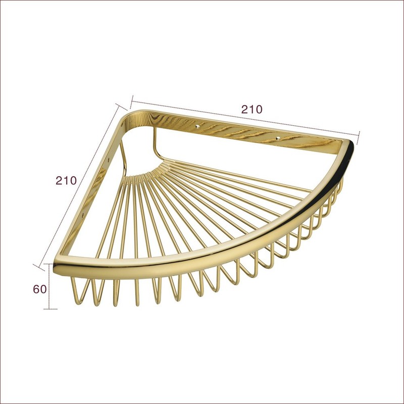 XINYU Bathroom Storage Gold Shower Corner Caddy Modern triangle Bath