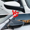 RONTCOS Side Mirror Cover Caps Rearview Cover ABS Ox Horn