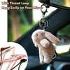 Bunny Bag charm Plush Rabbit Keychain Cute Kawaii Smiling Face