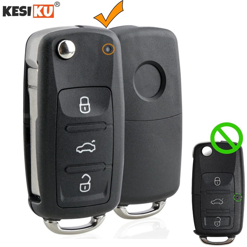 Kesiku 2pcs VW Key Shell Case for VW Polo Sharan