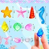 JMZYJZH 120 Pcs Sensory Bin Filler, Mini Mermaid Seashells Vase