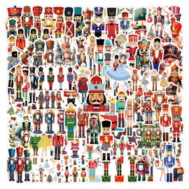 Nutcracker Christmas Stickers, Classic Ballet Theatre Stickers, Waterproof Vinyl Graffiti Stickers for Laptop, Luggage, Skateboard, Teenagers and Adults, Pack of 110