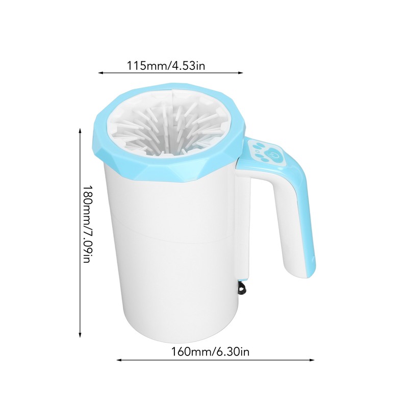 Automatic Dog Paw Cleaner Multifunction Powerful Silicone Bristles Rechargeable Portable