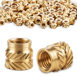 Pack of 100 Threaded Inserts, M3 x 5 x 4 cm Threaded Inserts Threaded Insert Nuts with Tweezers for 3D Printing Automotive Plastic Parts