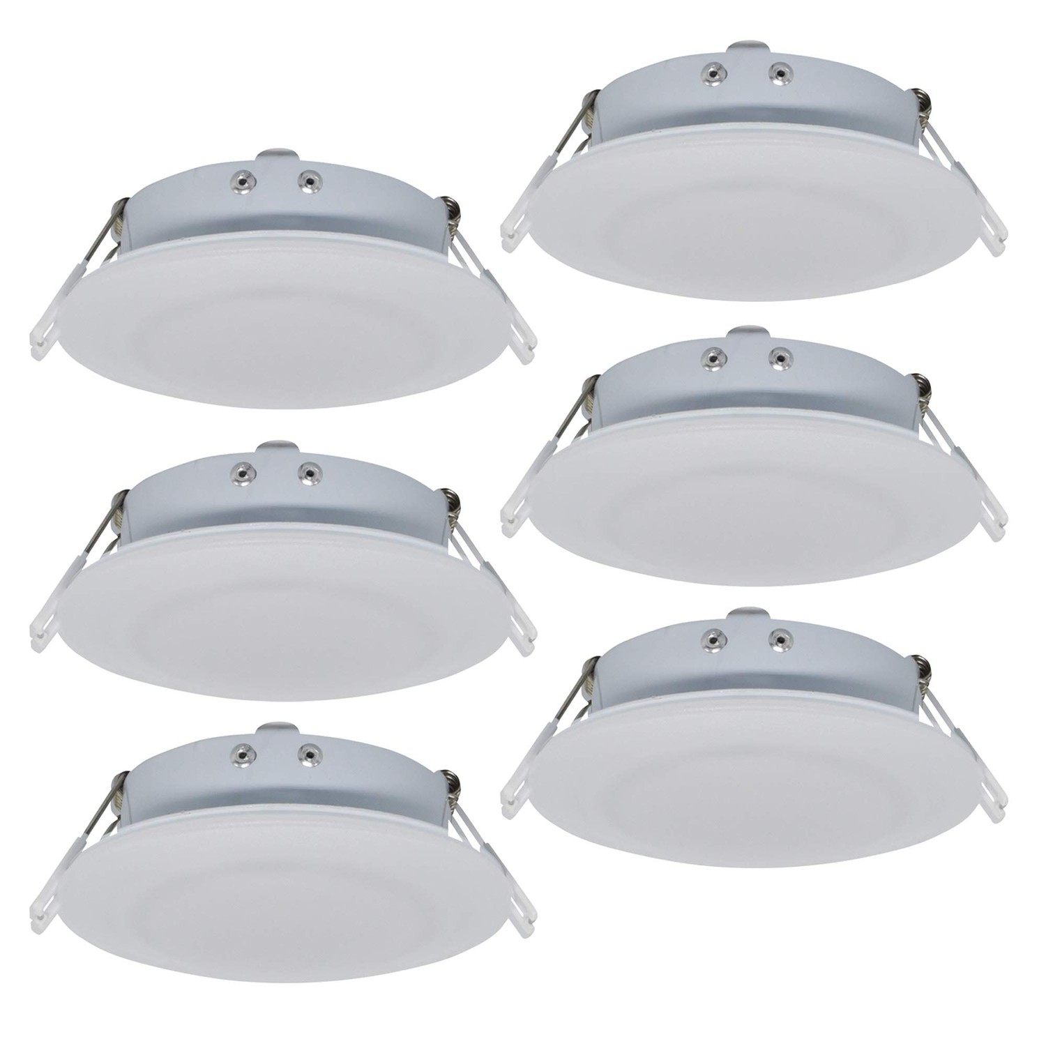 Facon 4.5inch 12V LED RV Puck Light - 6 Packs, 3400K Warm White, Full ...
