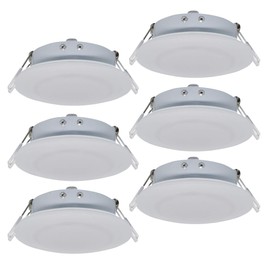 Facon 4.5inch 12V LED RV Puck Light - 6 Packs, 3400K Warm White, Full Aluminum Recessed 12Volt Interior Ceiling Lights for RV, Camper, Trailer, Boat, ETL Certified