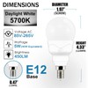 ILC E12 LED Light Bulbs (40w Equivalent) 5W, Color Changing
