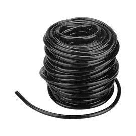 Garden Pump Hose, PVC Plastic Irrigation Hose 4mm Inner Dia Flexible Tube Pipe Portable Heavy Duty Garden Hose Gardening Supplies for Lawn Agriculture 4mm/6mm Black(20m / 65.6ft)