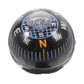 Totority Mini Compass Black Plastic Ball Compass for Dashboard Portable Design for Adults Durable Spherical Shape for Hiking Camping Motorcycle Navigation