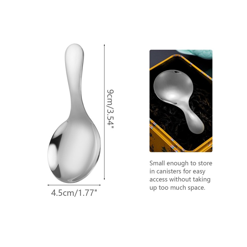 ICSTM Small Scoops for Canisters,4 Pcs Coffee Scoops,Short Handle Spoons