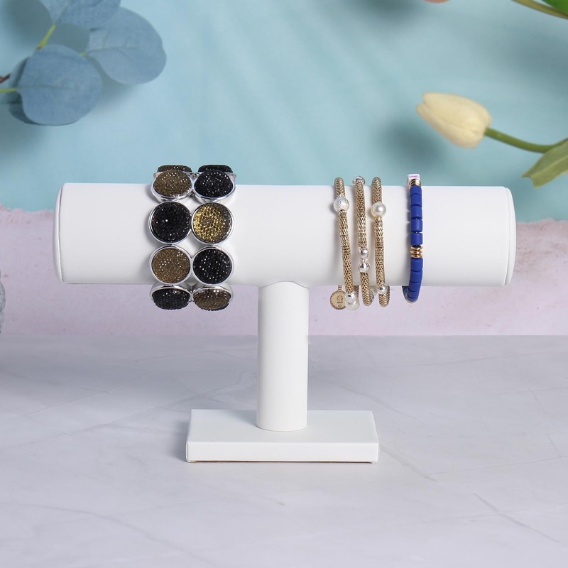 Bocar Black Velvet Bracelet Display Stand Jewelry Bangle T-Bar Display