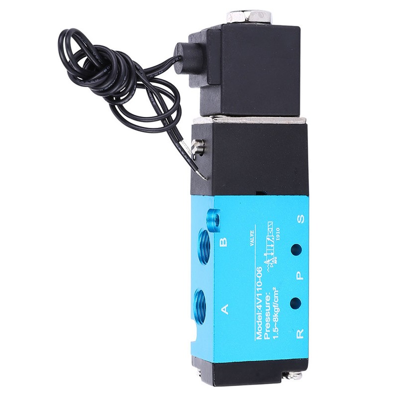 Solenoid Valve 2-Position 5-Way Aluminum Alloy High Sensitivity with Copper