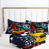 AILONEN Racing Car Comforter Set Queen Size, Cool Speed Race
