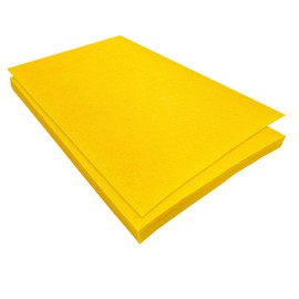 Stiff Felt Sheets, 11 Pcs Felt Fabric, 7"×11.3" Color Felt for Craft, Craft Felt Square for Sewing (Yellow)