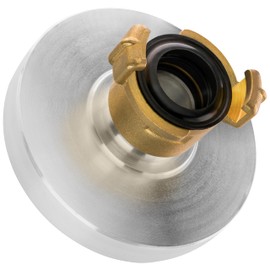 Poppstar C-Storz Coupling C-52 Fixed Coupling 1 Inch Male Thread, Fire Engine Coupling Made of Aluminium on System Geka