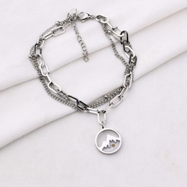 Octjewty Mountain Mustard Seed Jewelry Faith Move Mountains Necklace Bracelet Gift for Christian (Double Layer Bracelet)