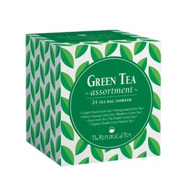 The Republic of Tea - Green Tea Assortment Sampler, 24 Individually Wrapped Tea Bags