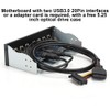 Panel Frontal Hub USB 3.0 de 8 Puertos, de 19