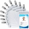 luis 100 Pcs Portagafete Metalico Con Banda Plastica Y Broche
