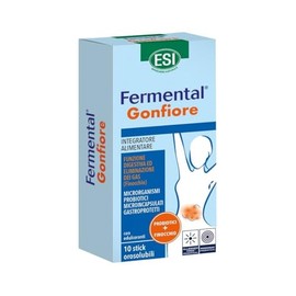 ESI, Fermental Gonfiore, Integratore Alimentare per il Gonfiore Addominale, a Base di Probiotici e Finocchio, Favorisce l'Equilibrio della Flora Intestinale, Senza Glutine, 10 Stick Orosolubili