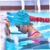 BCOATH 2pcs Unisex Swim Caps Pleated Fabric Swimming Hats for