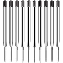 Pack of 10 ballpoint pen refills, short ballpoint pen refills, black ballpoint pen, large capacity refill, Montblanc ballpoint pen refill, black ballpoint pen