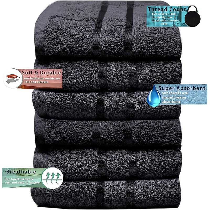 Towelogy® 600GSM Cotton Washcloths Multipack Quick Dry Flannels Face Towels
