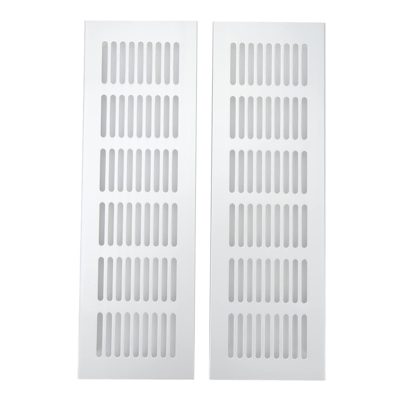 Cabinet Air Vent Grille Silver Rectangle Heat Dissipation Ventilation Grill