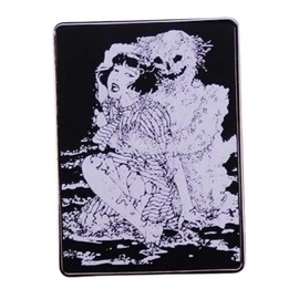 Suehiro Maruo Worm Monsterrr Monster Japanese Horror Manga Japan 1.2" Enamel Pin Badge, Enamel, enamel