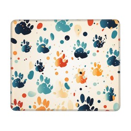 Mouses Pad Paw Prints Mouses mat with Non-Slip Rubber Computer Keyboard Mat for Wireless Mouses Gaming Desk Pad for Home 10 x 12in
