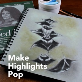 Strathmore 400 Series Sketch Pad, Toned Blue, 9x12 inch, 50 Sheets - Artist Sketchbook for Drawing, Illustration, Art Class Students