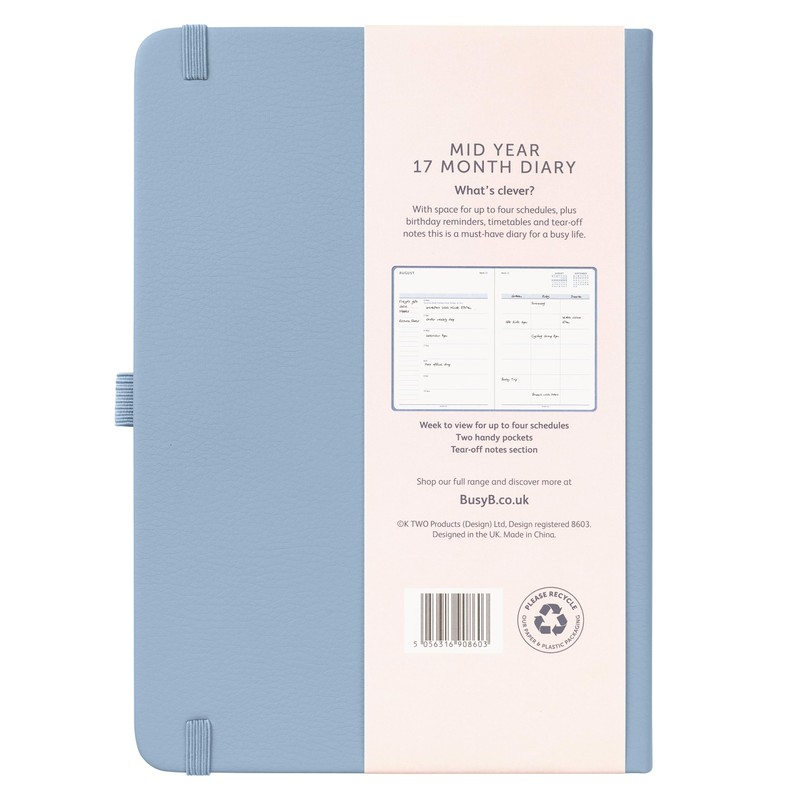 Busy B - Mid-Year Busy Life 17-Month Diary from August