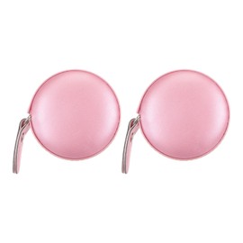 sourcing map 2pcs Round Retractable Measuring Tape 150cm/60-inch Soft Leather Case Tailors Tape Measure Pocket Size for Body, Fabric, Sewing Measurements, Pink