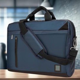 SUMAC 15.6 Inch Protective Laptop Tablet Shoulder Bag Side Opening for Business Trip, Casual or Office, Water Proof Fabric Compatible with MacBook/HP/Dell/Lenovo/Asus
