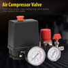 Zerodis Air Compressor Valve Pressure Switch Steel/Rubber/Plastic Air Compressor Accessories
