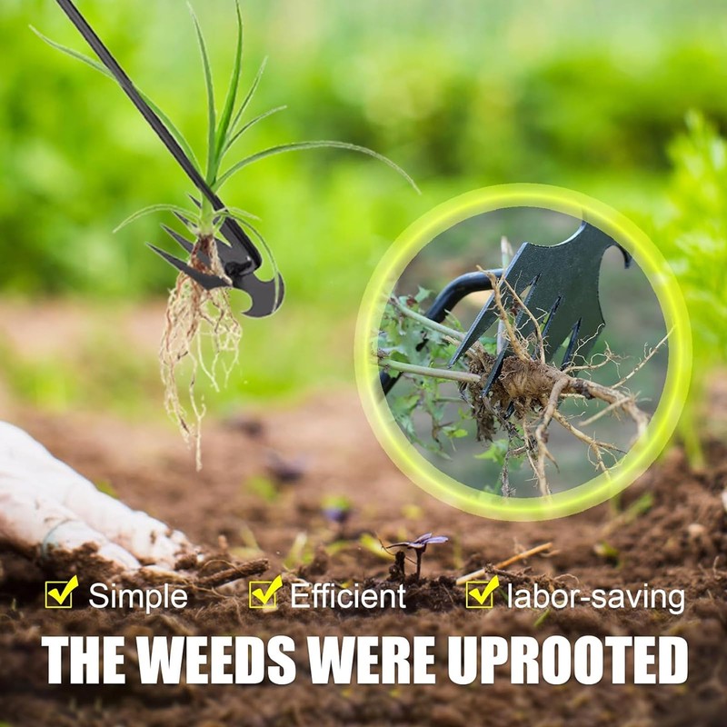 Fainca 30 cm Hand Weed Cutter, Weed Garden Tools, Four