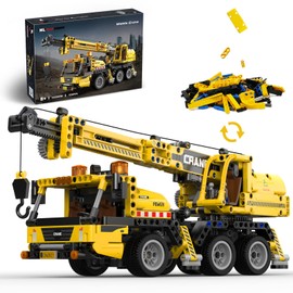 STEM Building Toys for 6 7 8 9 10 11 12 + Year Old Boys Gifts Crane Truck Model Building Kit,Educational Learning Toys Engineering Construction Set,Christmas Birthday Gifts for Kids and Adults 658Pcs
