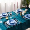 Topmela 12 Pcs Blue Melamine Dinnerware Set, Shatterproof and Dishwasher