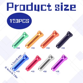 Bike Cable End Caps 120pcs Brake Cable Ends 8 Color Bike Brake Cables Caps for Road Bikes Mountain Bikes Wire End Cap Shifter Crimp Cables Ends
