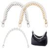AHANDMAKER 3pcs 3 Styles Pearl Purse Chain, 12.6 inch Imitation