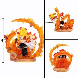 KELAKE GK Demon Slayer Rengoku Kyoujurou Figure Statue Figurine Model Doll Collection Cute Birthday Gifts PVC